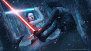 kylo ren star wars rey combattimento forza di rey personaggio