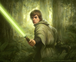 luke skywalker endor battaglia spada laser