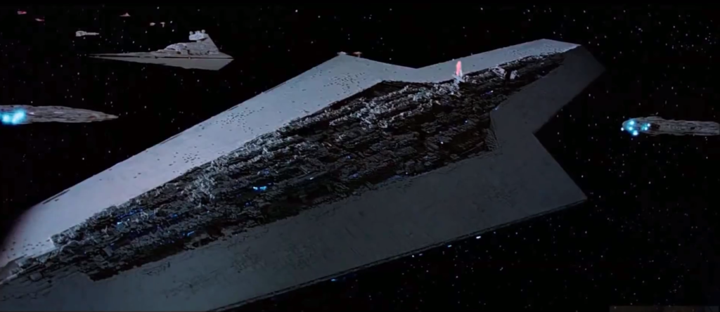 super star destroyer executor nello spazio