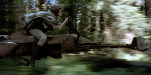 speeder bike star wars presto realtà