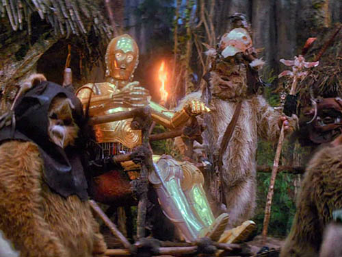 episodio vi star wars il ritorno dello jedi c3po ewok cannibali