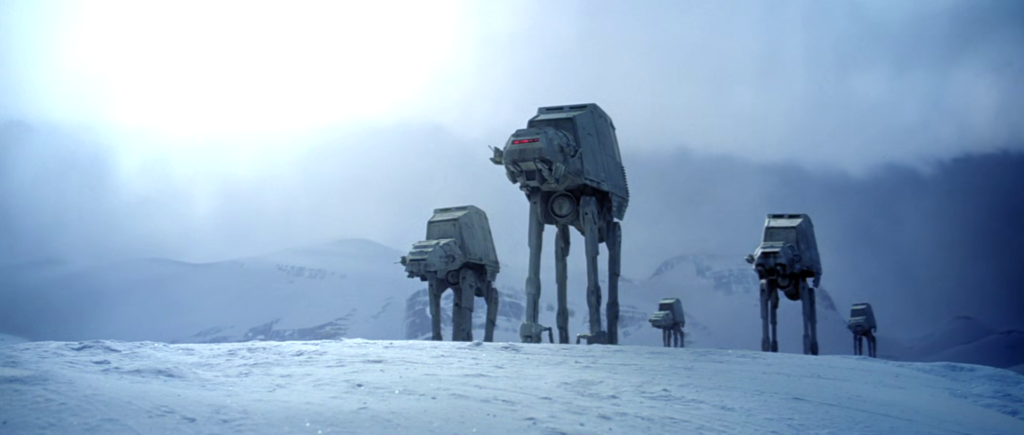 camminatori effetti speciali star wars battaglia di hoth at-at