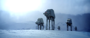 camminatori effetti speciali star wars battaglia di hoth at-at