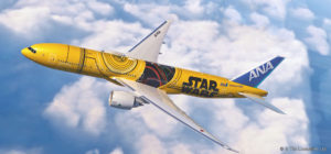 aereo a tema star wars c3po giappone