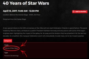 futuro di star wars panel celebration