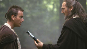 qui-gon jinn obi wan kenobi star wars la minaccia fantasma