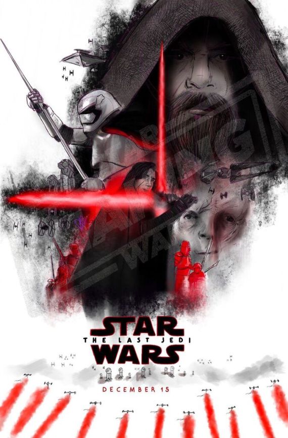 star wars the last jedi episodio viii bozzetto concept poster cattivi antagonisti