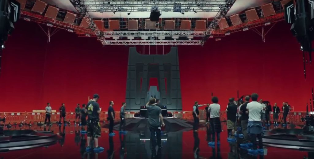 sala del trono di snoke the last jedi video dietro le quinte rian johnson