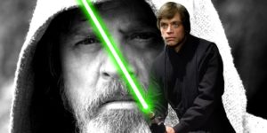 CGI spada laser verde di luke skywalker the last jedi