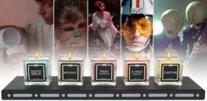 candele profumate con gli odori di star wars