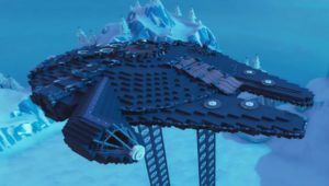 ricreato il millennium falcon di star wars su fortnite