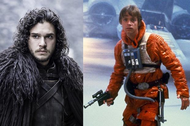 Luke Skywalker in Star Wars e Jon Snow in Game of Thrones