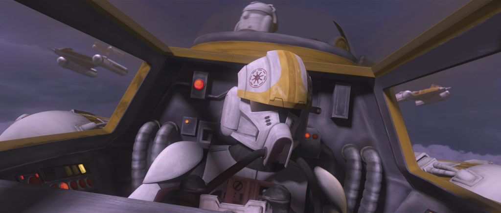 Un fotogramma di The Clone Wars, episodio 4 stagione 7