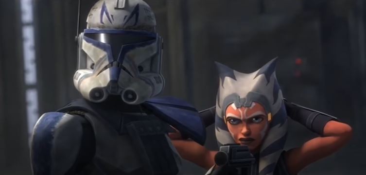 ahsoka e rex in the clone wars