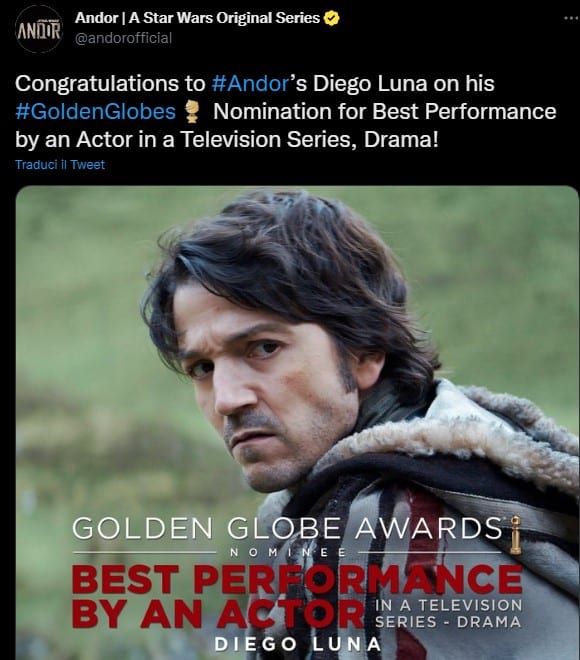 Nomination Golden Globe Diego Luna