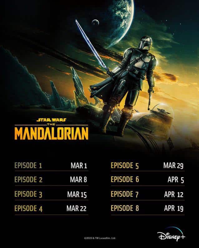 the mandalorian 3 uscita episodi 