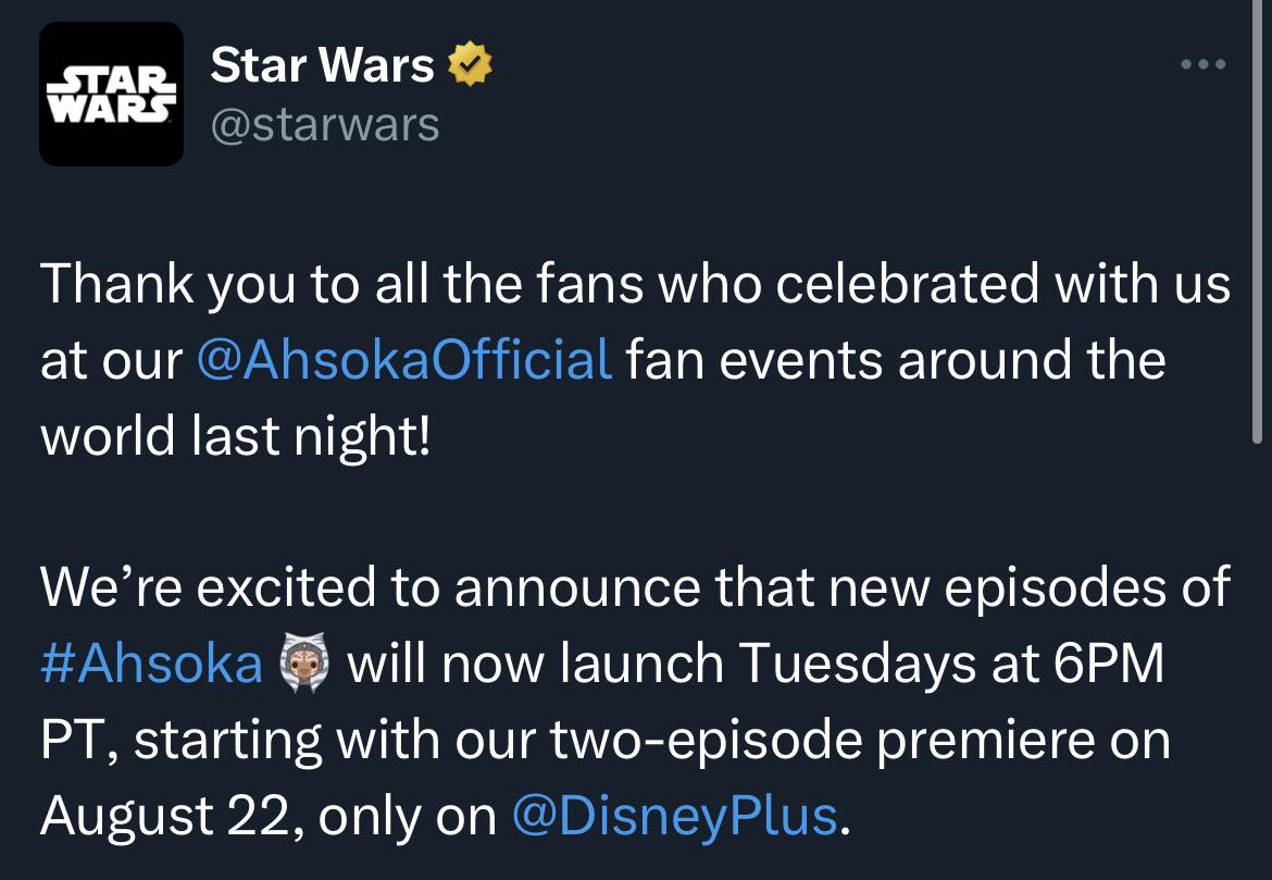 Ahsoka anticipata l'uscita della serie! Ecco a quando ⋆ Star Wars