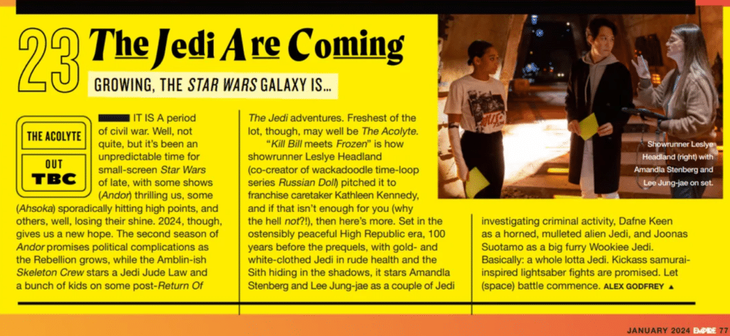 serie live action di star wars 2024 empire magazine 