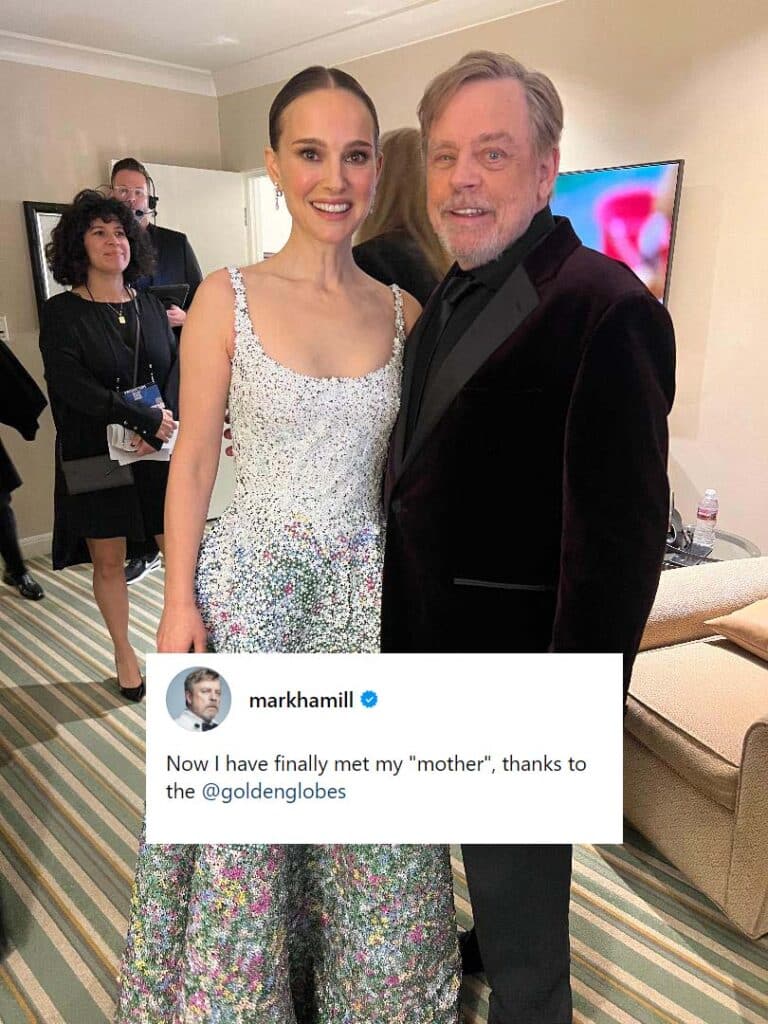 mark hamill e natalie portman mamma e figlio