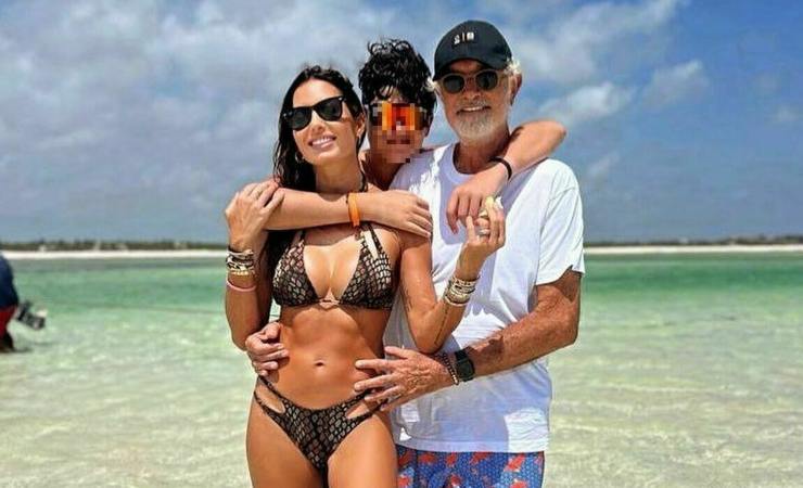 Flavio Briatore Elisabetta Gregoraci e Nathan Falco