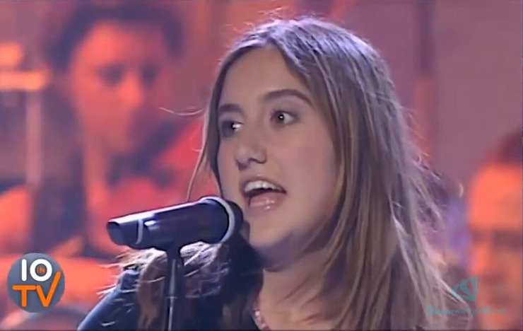 Jessica Morlacchi durante un concerto (Wikipedia Utente1989)