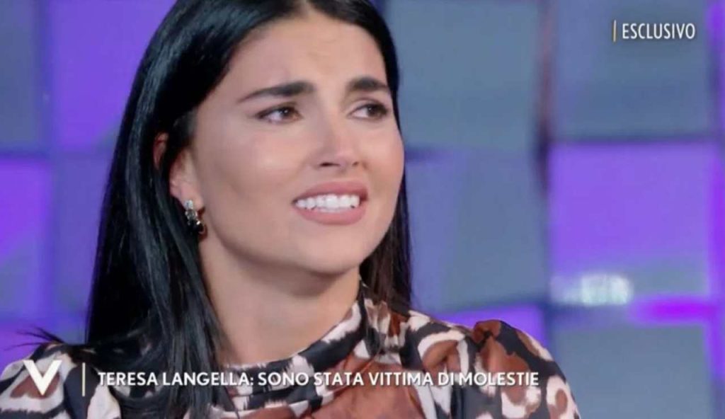 Teresa Langella in lacrime