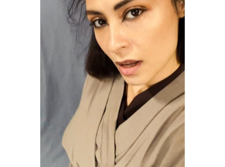 L'attrice in abiti jedi (jazmasri instagram screenshot)